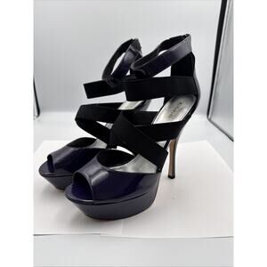 Bebe Purple Criss Cross Ankle Strappy Platform Sandals 10 10M #13